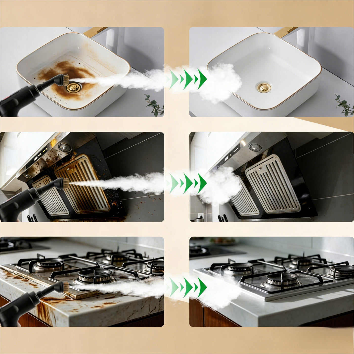 UNIVERSAL STEAM CLEANER 2000W FOR CLEANING WITH VACUUM CLEANER FUNCTION 1100ml Power 1500 W