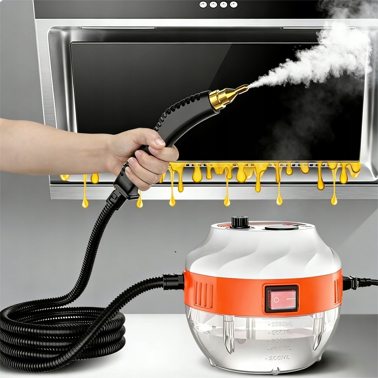 UNIVERSAL STEAM CLEANER 3800W FOR CLEANING WITH VACUUM CLEANER FUNCTION 1000ml Product weight 1.6 kg