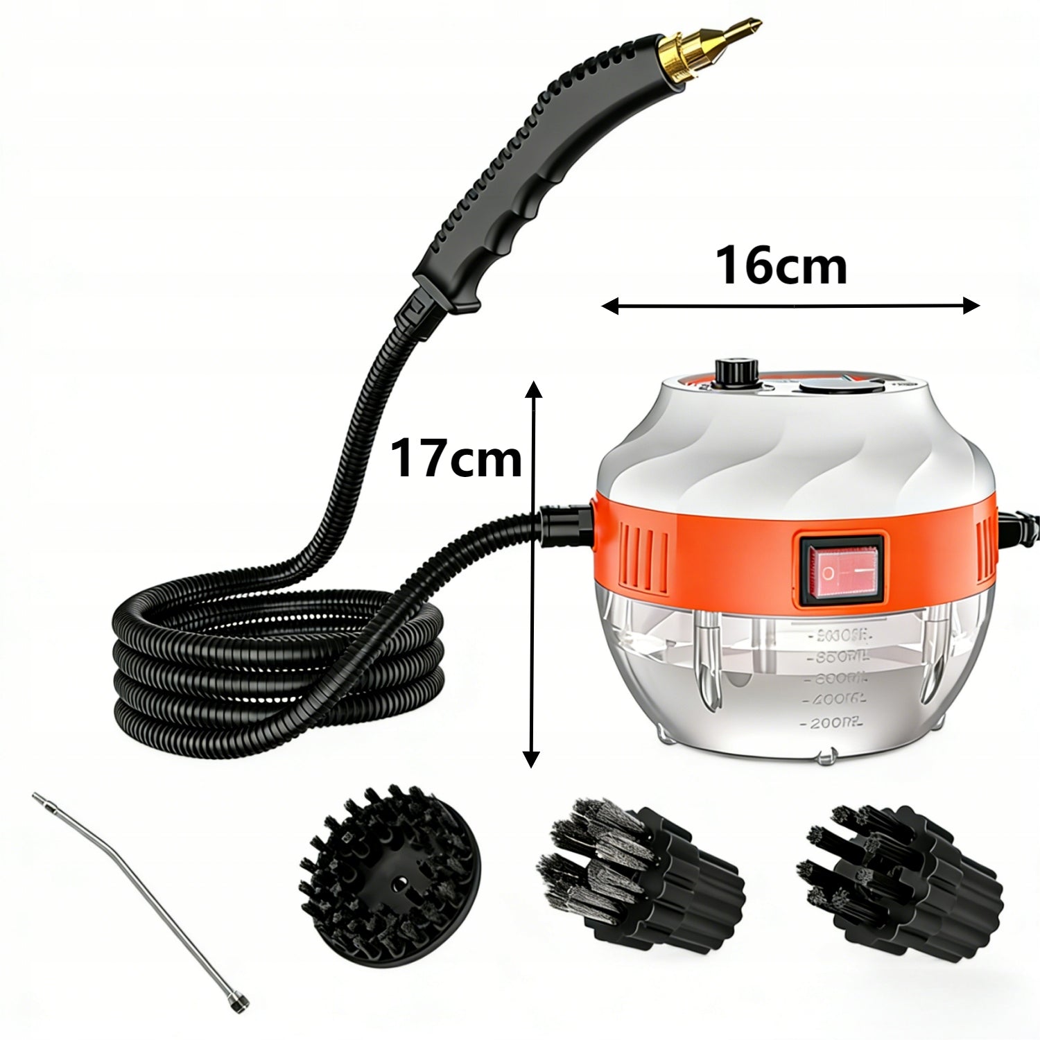 UNIVERSAL STEAM CLEANER 3800W FOR CLEANING WITH VACUUM CLEANER FUNCTION 1000ml Product weight with unit packaging 1.8 kg