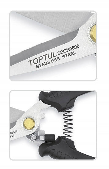 UNIVERSAL TECHNICAL SHEARS FOR WIRE SHEET PLASTIC LEATHER TOPTUL Brand Toptul