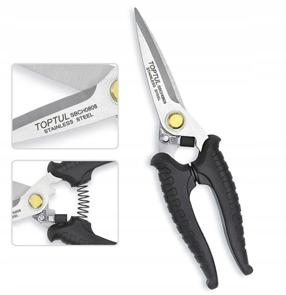 UNIVERSAL TECHNICAL SHEARS FOR WIRE SHEET PLASTIC LEATHER TOPTUL