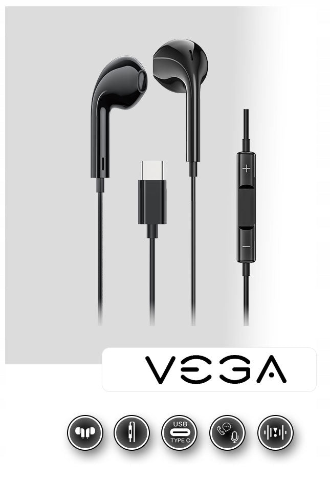 UNIVERSAL USB TYPE C HEADPHONES FOR SMARTPHONE TABLET PHONE Packaging status original