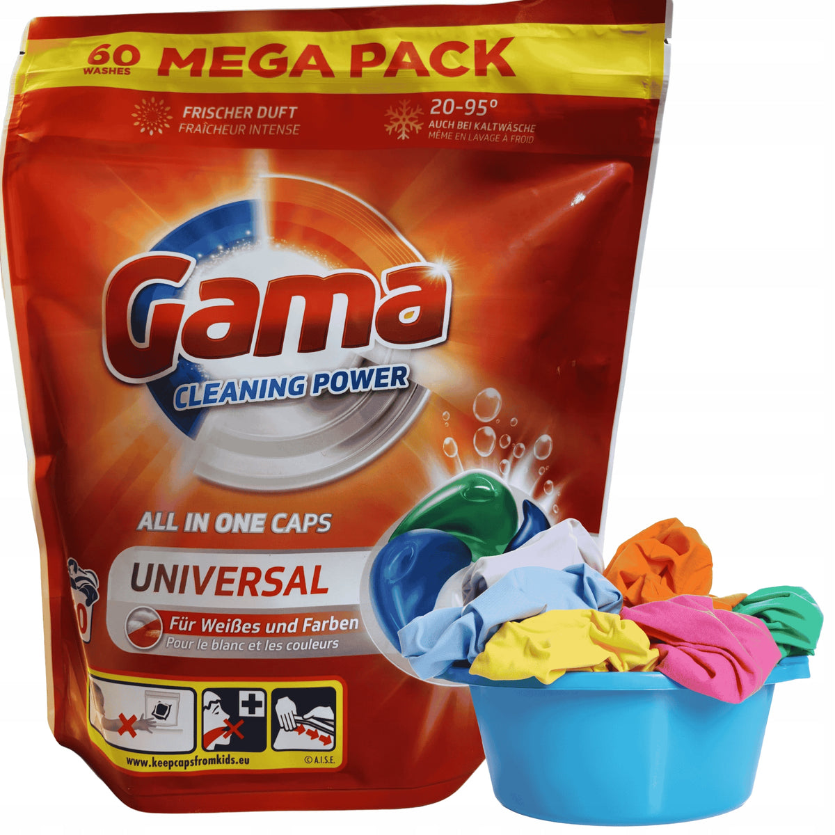 UNIVERSAL WASHING CAPSULE RANGE UNIVERSAL 60PCS