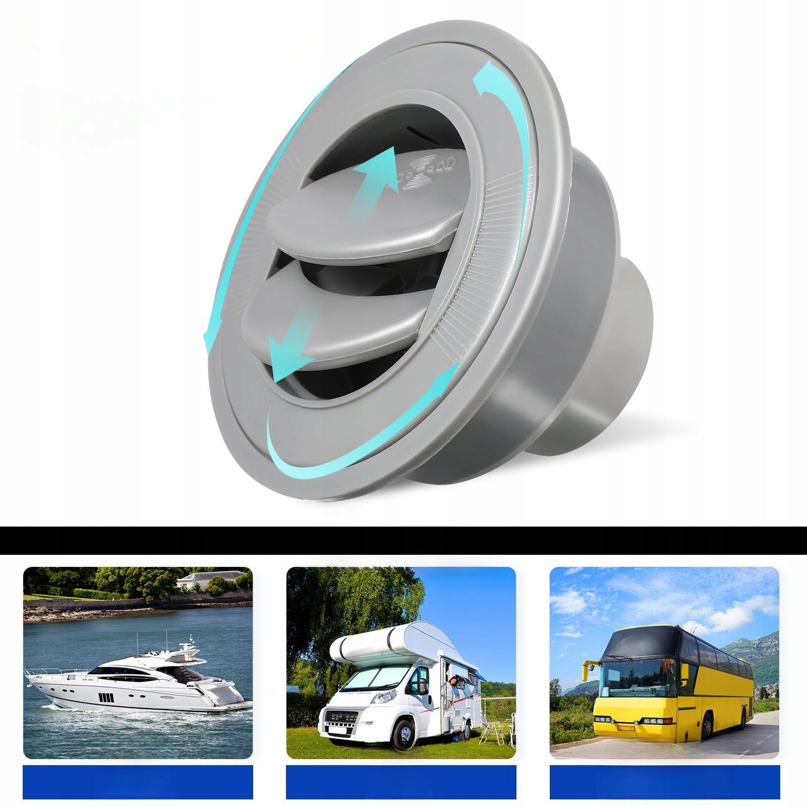UNIWERSALNA SZARA KRATKA WENTYLACYJNA DO AUTOBUSU ABS Model 54361950