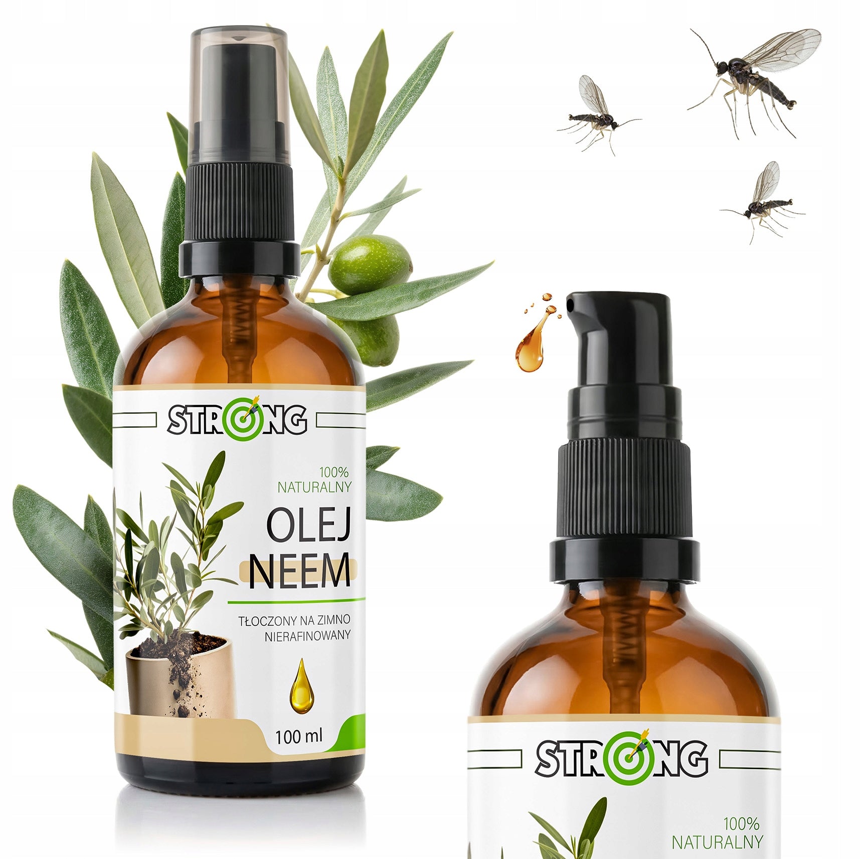 UNREFINED NEEM OIL 100 ML FOR PLANT PROTECTION NATURAL STRONG Packaging status original