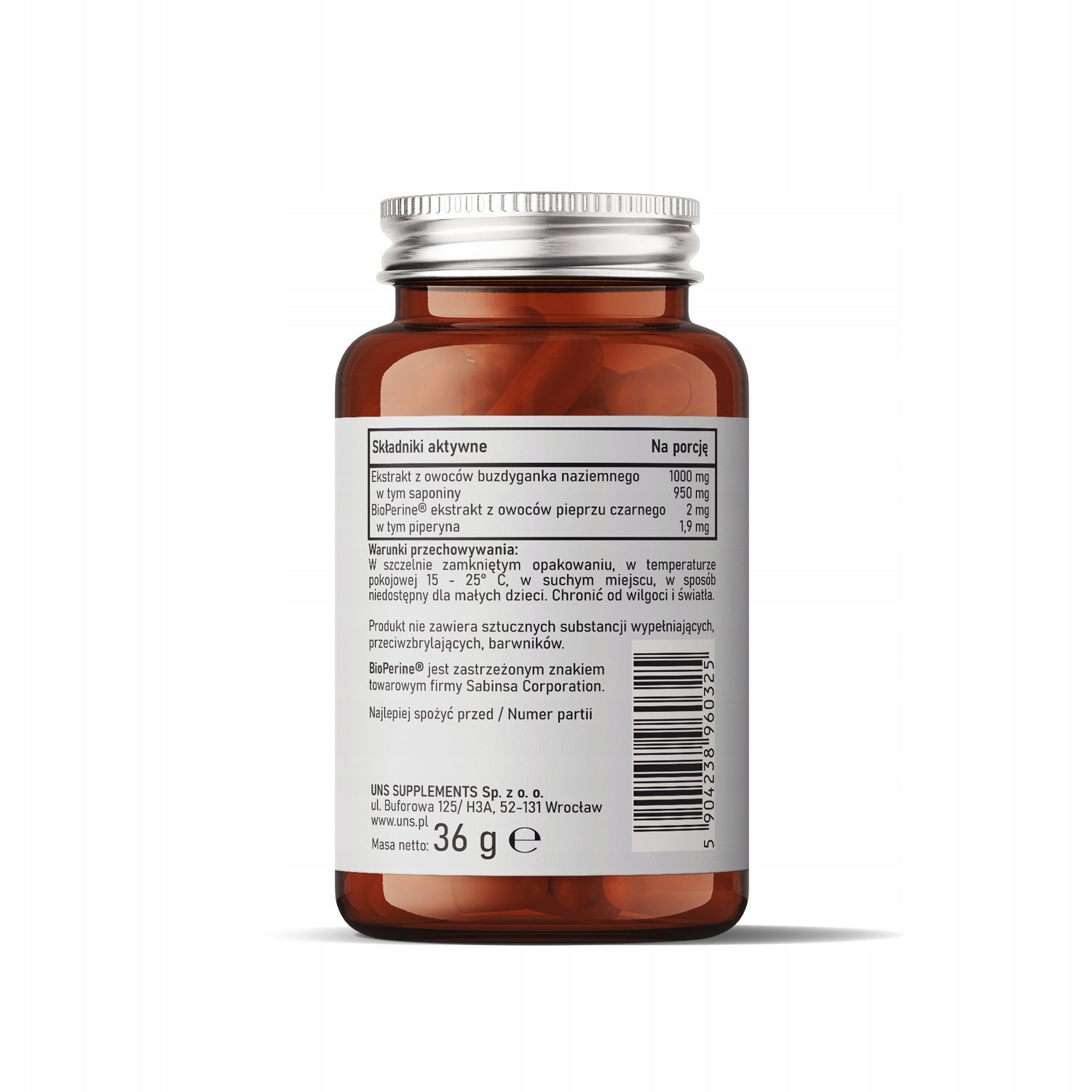 UNS GROUND MACE 95% SAPONINS 60CAPS LIBIDO, SEXUAL PERFORMANCE Manufacturer code 5904238960325