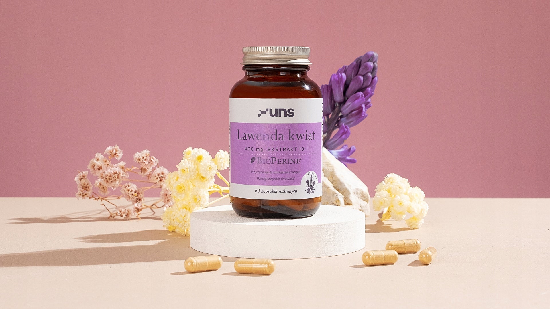 UNS LAVENDER FLOWER 400MG extract 60 VKAPS FOR SLEEP EAN (GTIN) 5904238960219