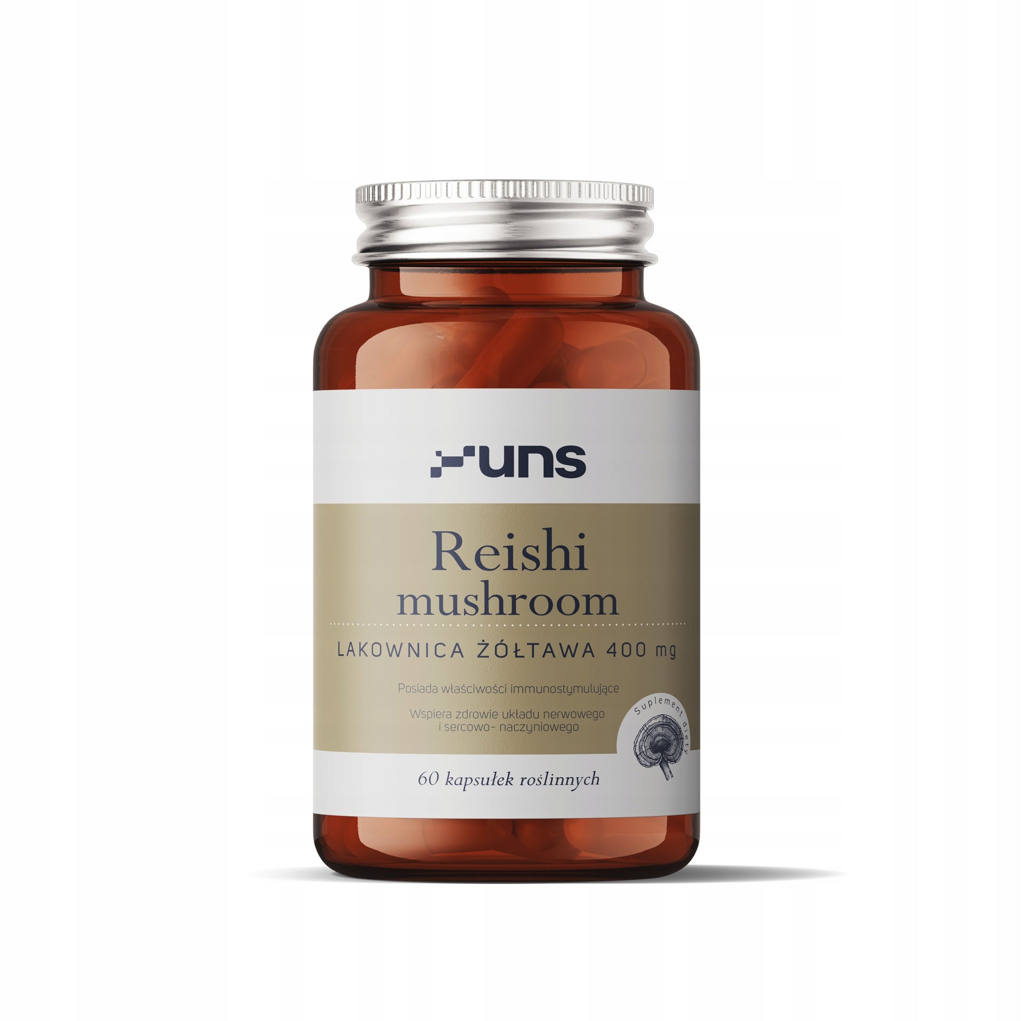 UNS REISHI MUSHROOM 400MG 60CAPS FOR CALMING DOWN, IMMUNITY, CIRCULATION