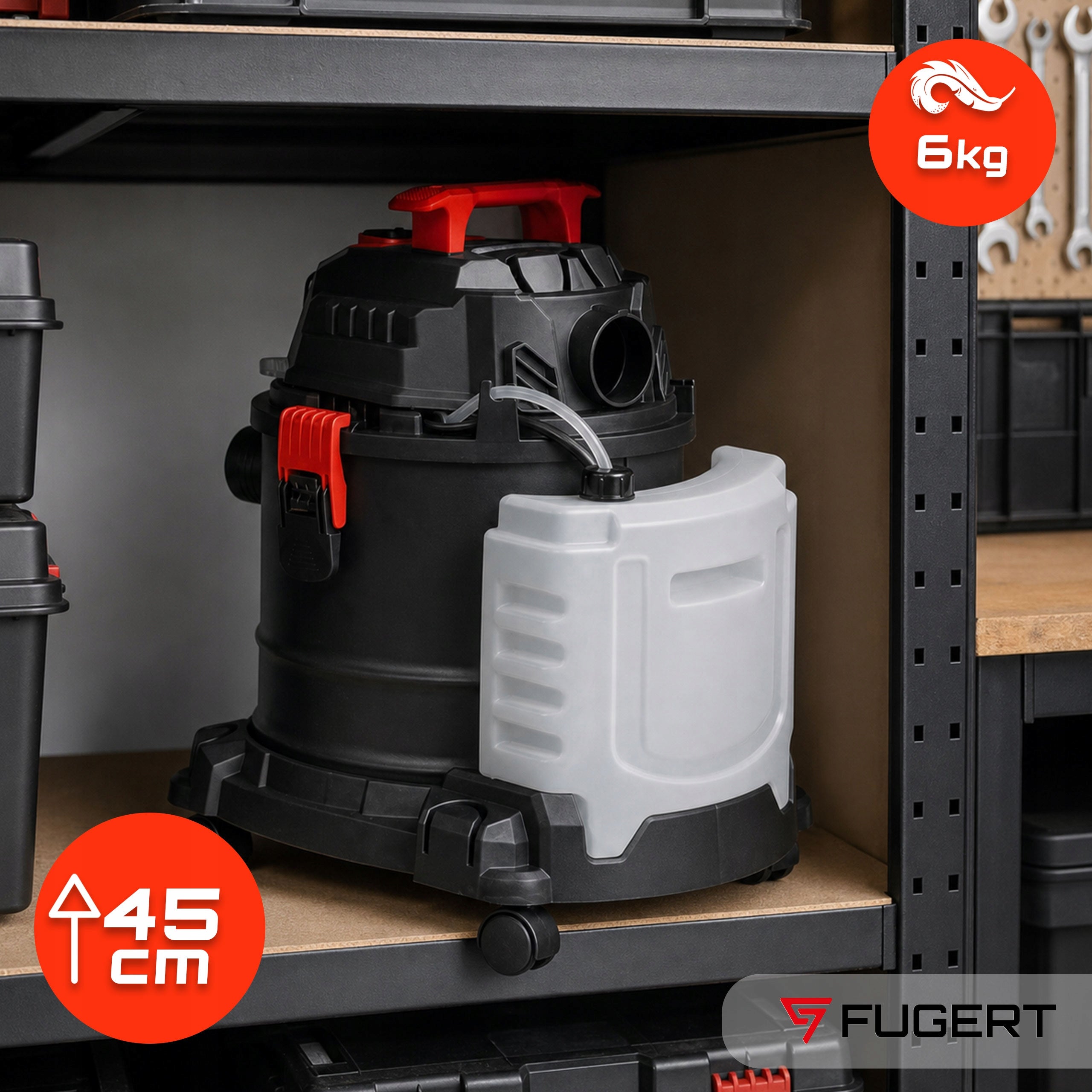 UPHOLSTERY AND CARPET VACUUM CLEANER DRY AND WET VACUUMING 20L Clean water tank capacity 4 l