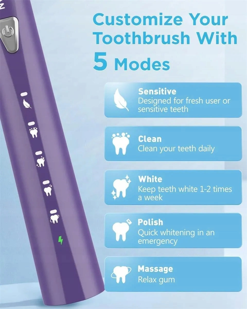 UPHYLIAN H7 SONIC TOOTHBRUSH 8 TIPS PURPLE HIT SALES EAN (GTIN) 6974699206057