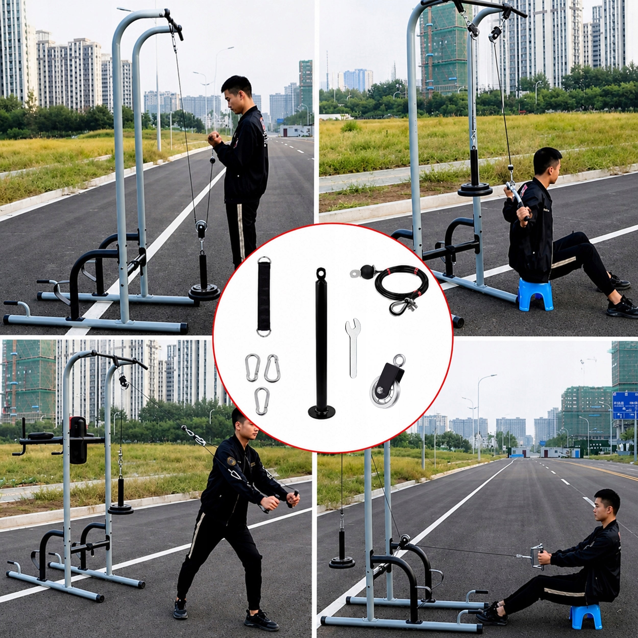 UPPER AND LOWER LIFT SET UP TO 100KG TRICEPS HANDLE FOR STRENGTH TRAINING Brand Renew Force