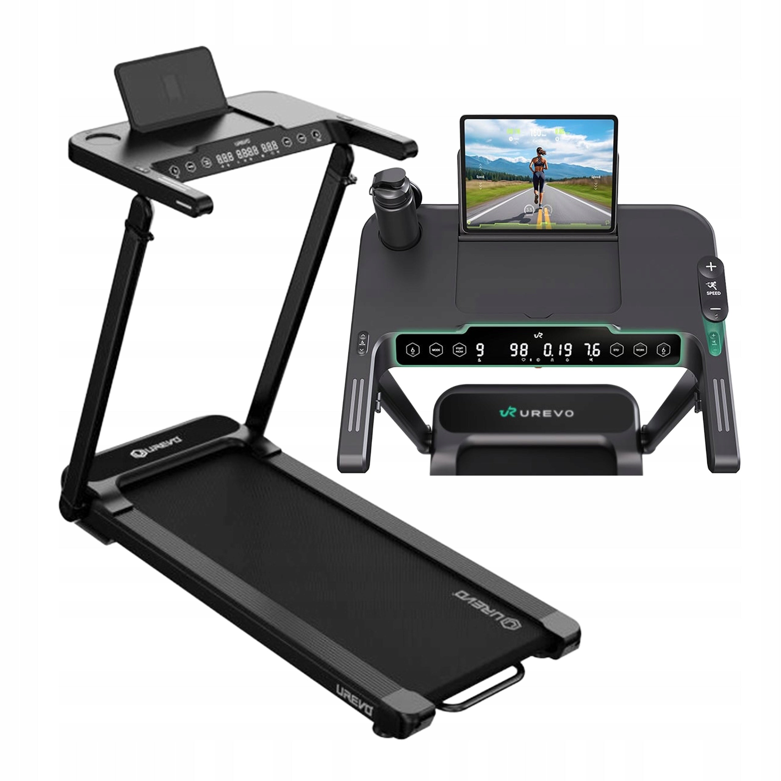 UREVO Foldi 3S 2in1 Folding Electric Treadmill for 120 kg 12 km/h Manufacturer code URTM037