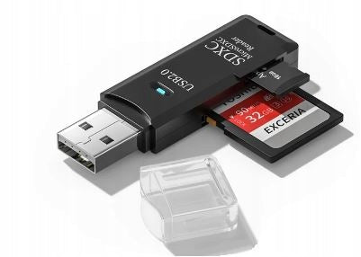 USB 2.0 Micro SD Memory Card Reader Black