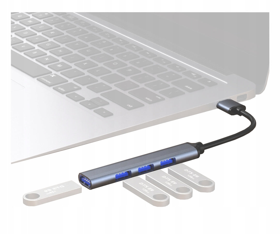 USB 3.0 5Gbps HUB Docking Station for Windows/MacOS/Linux Aluminum Enclosure
