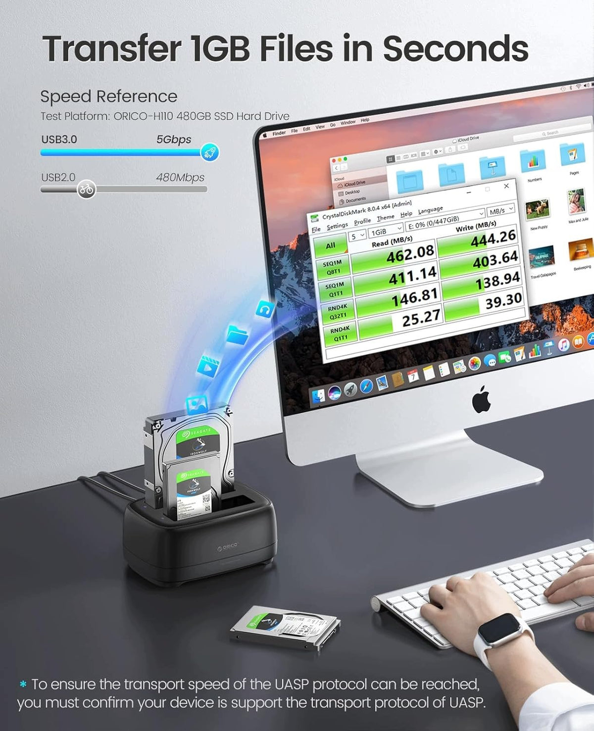 USB 3.0 DOCKING STATION FOR SATA 2.5" 3.5" AND SSD 18TB DRIVES Manufacturer code STACJA DOKUJĄCA USB 3.0 DYSK SATA SSD 2.