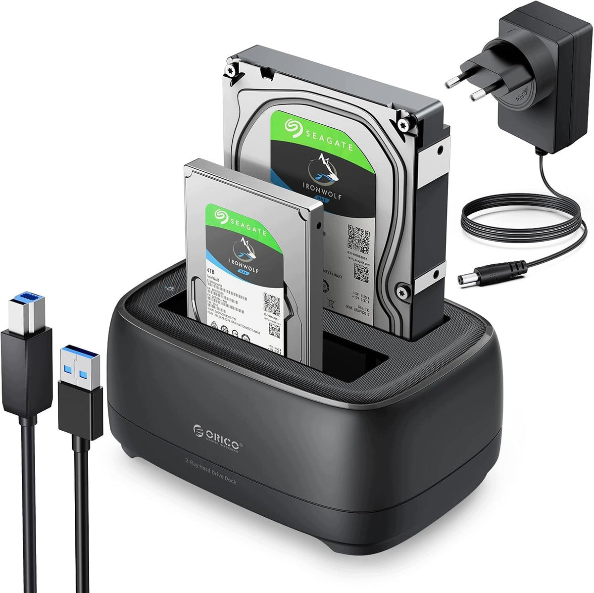 USB 3.0 DOCKING STATION FOR SATA 2.5" 3.5" AND SSD 18TB DRIVES