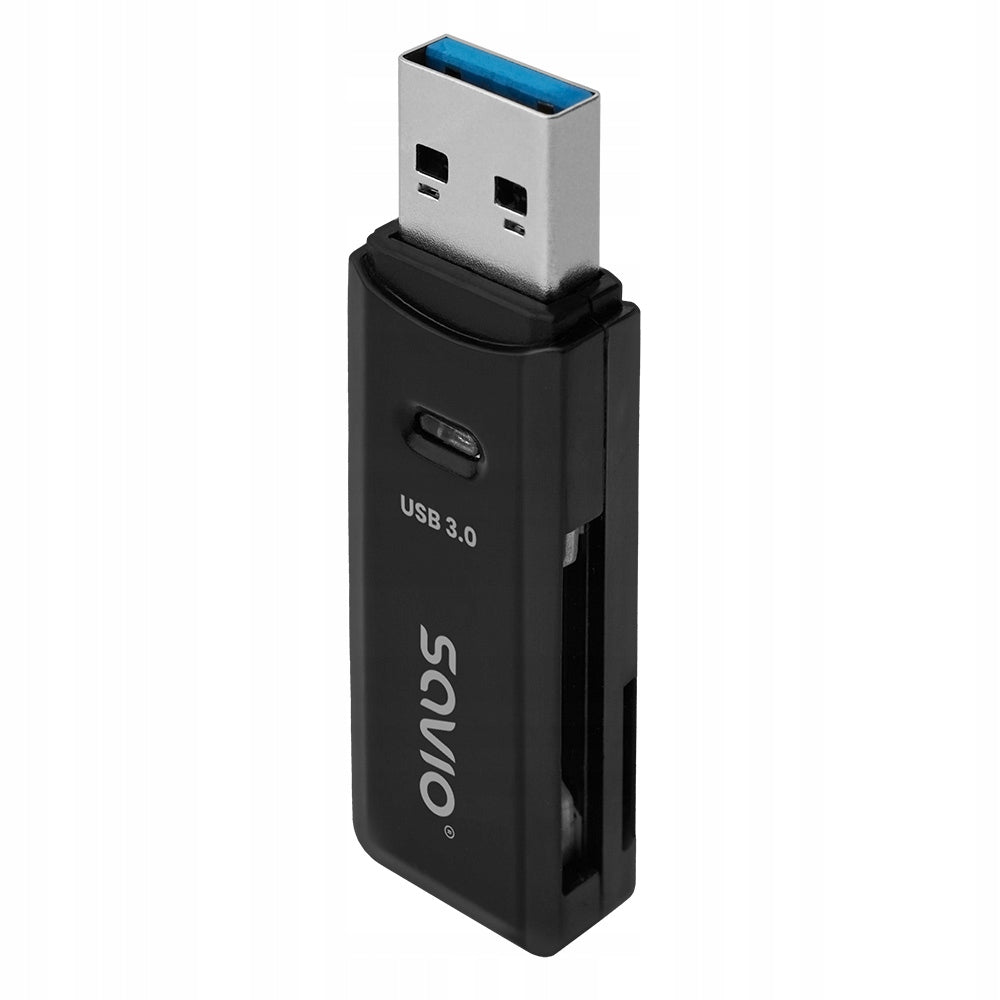 USB 3.0 SD card reader SAVIO AK-64 fast transfer 5Gb/s Plug & Play Manufacturer code SAVAK-64
