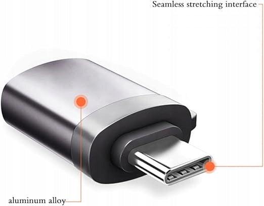 USB 3.0 to Type-C OTG Adapter Fast Data Transfer Silver Manufacturer code 5903181485107