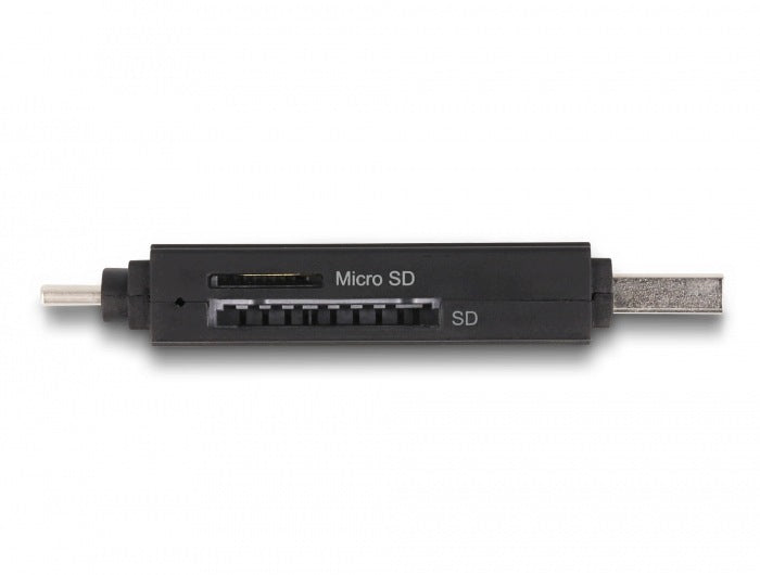 USB 5 Gbps USB Type-C / Type-A card reader for SD Micro SD cards Delock 91004 Manufacturer code 91004