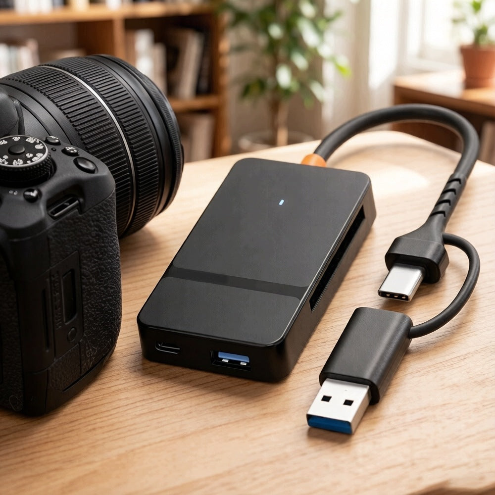 USB-A Memory Card Reader USB-C SD/TF/CF/MS, 5Gb/s High Speed Data Transfer