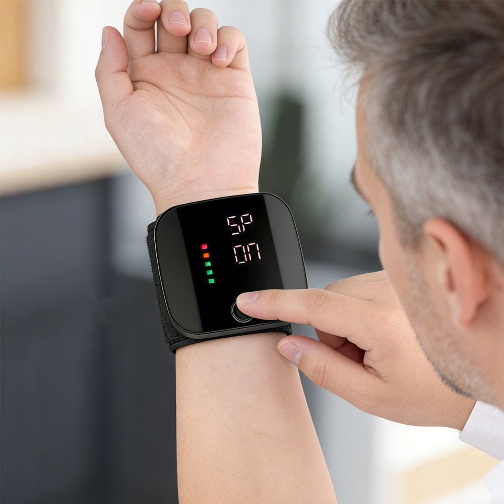 USB BLOOD PRESSURE MONITOR ELECTRONIC WRIST ARRHYTHMIA CASE BATTERY LCD Manufacturer of a medical device 6908540957928
