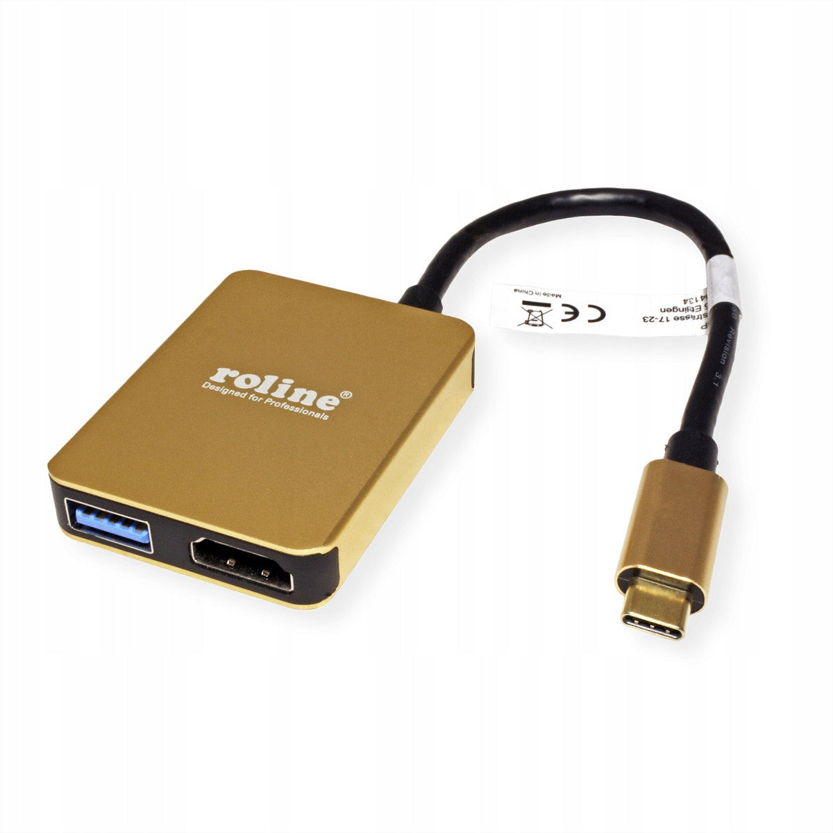 USB C 4K HDMI docking station 2xUSB / 1xUSB gold Manufacturer code 12.02.1120