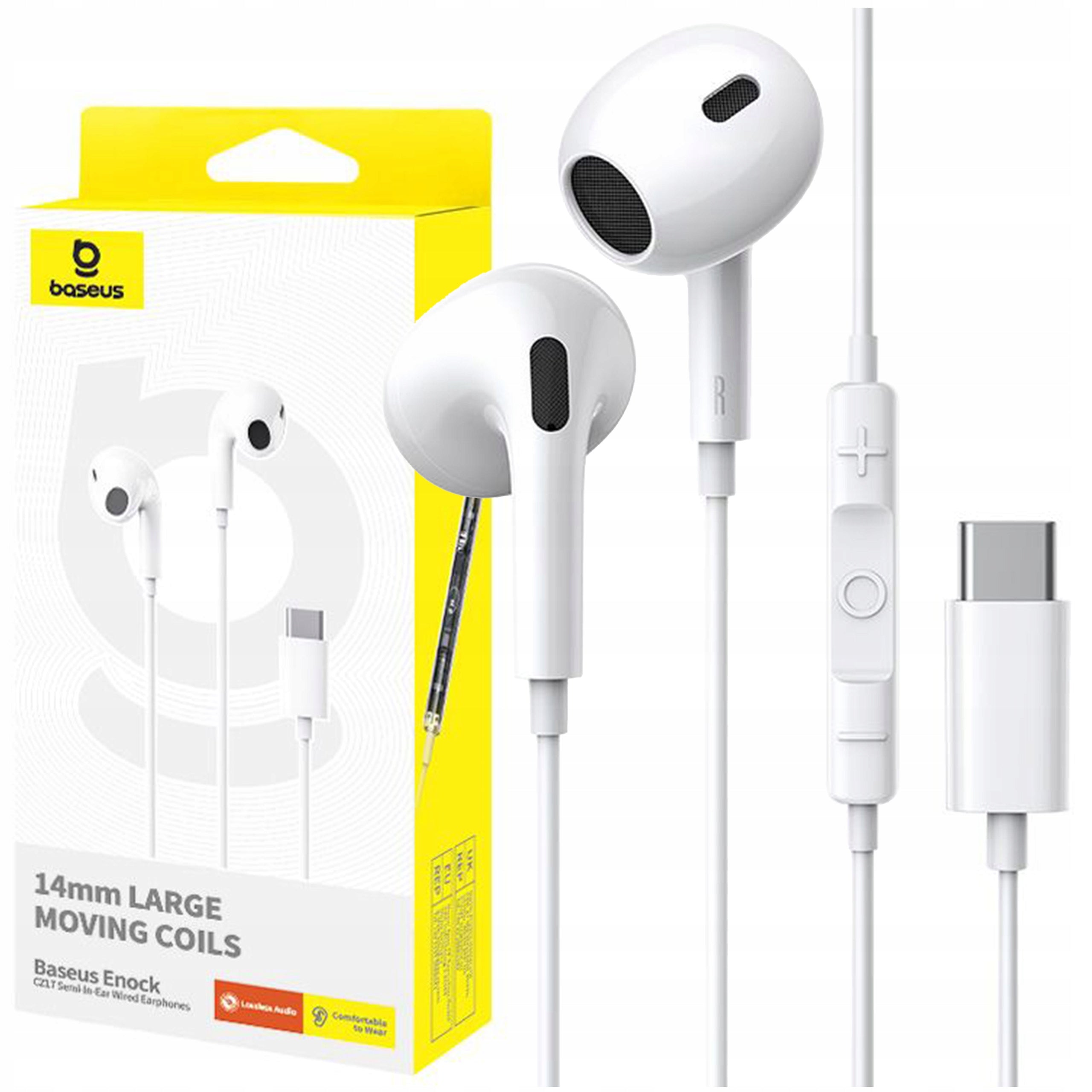 USB-C BASEUS Encok CZ17 WIRED HEADPHONES WITH MICROPHONE AND REMOTE CONTROL