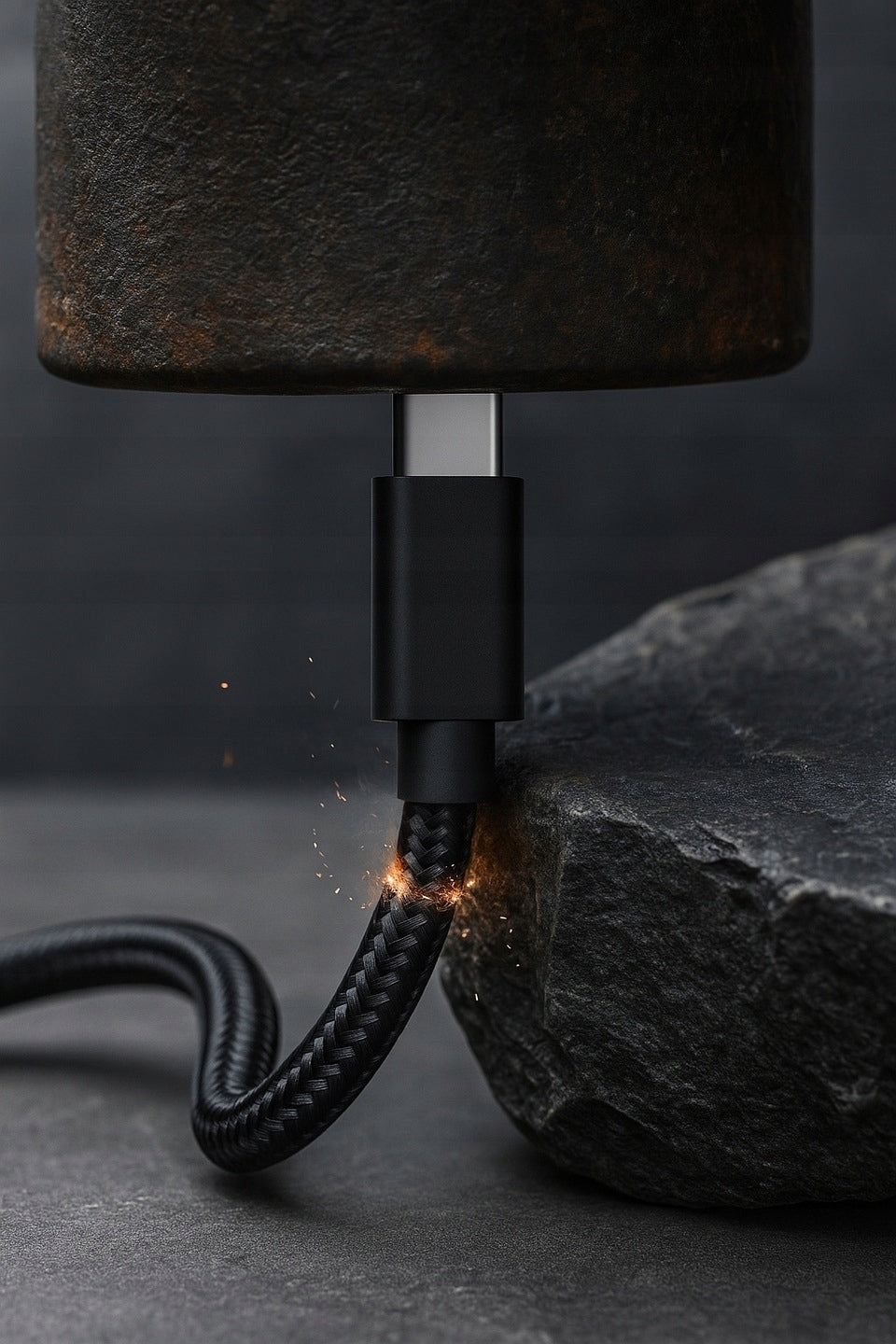 USB C CABLE 1,5M BRAIDED BLACK CHARGING BRAID FAST Packaging status original