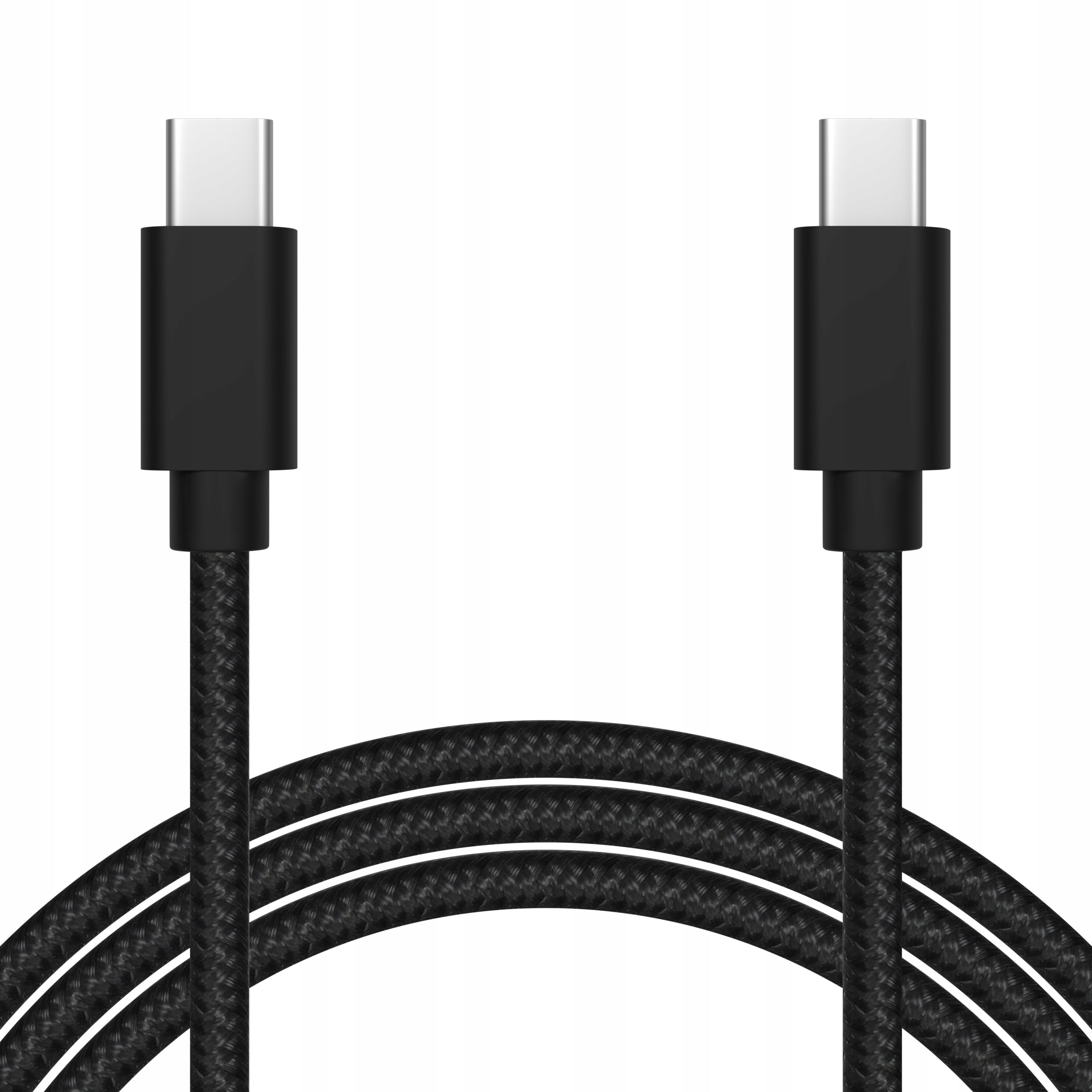 USB C CABLE 1,5M BRAIDED BLACK CHARGING BRAID FAST