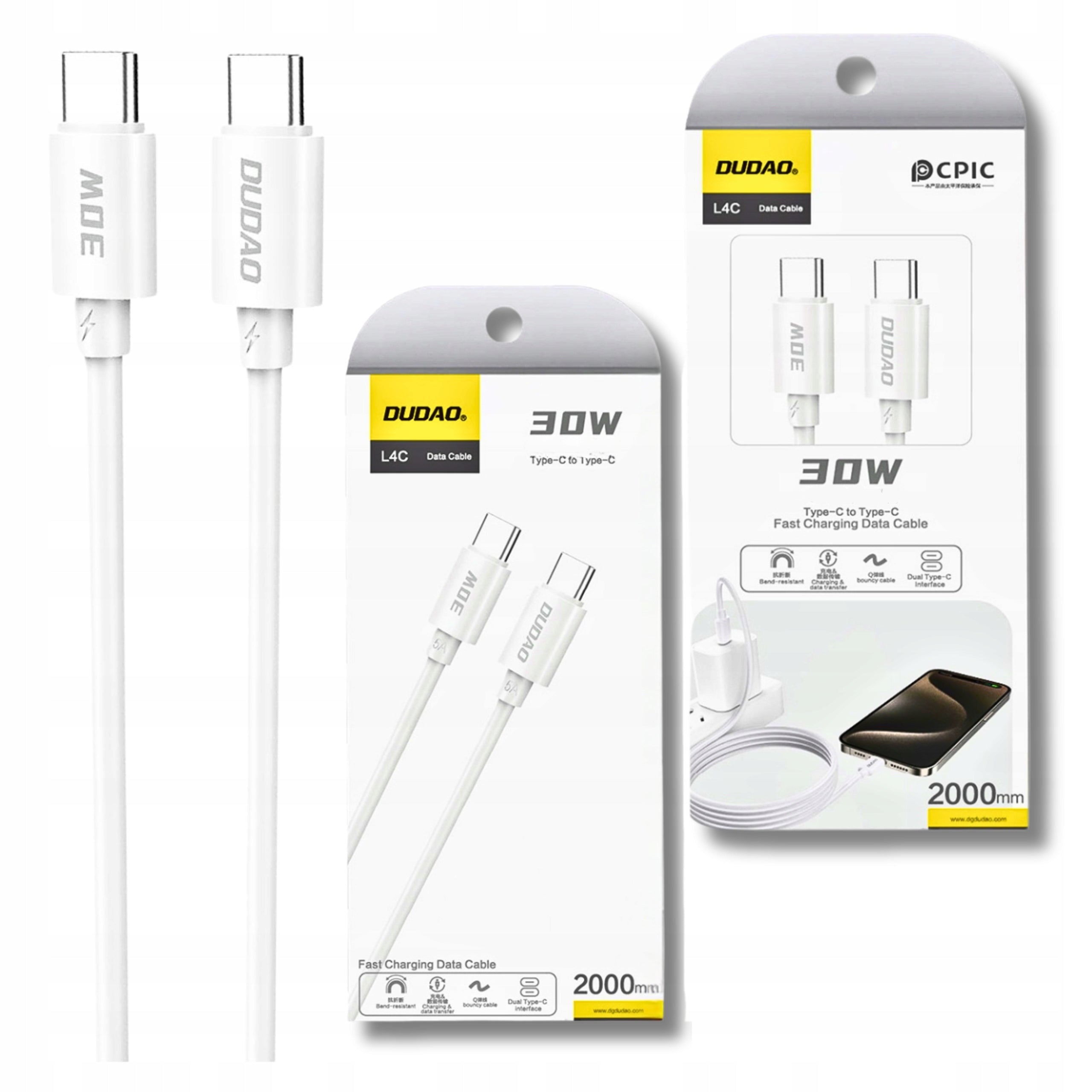 USB C CABLE FOR CHARGING AND DATA TRANSFER FAST 30W 480 Mbps 2m