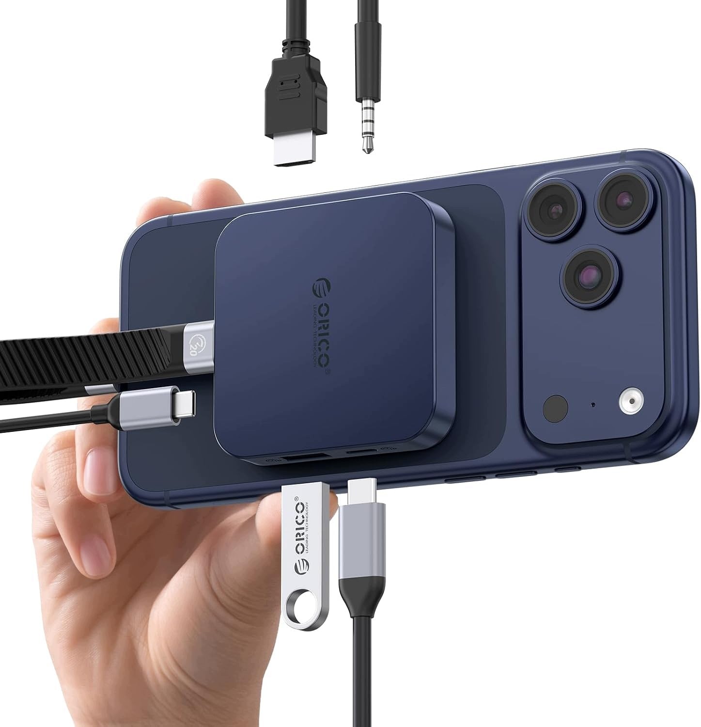 USB-C DOCKING STATION 6IN1 HDMI 4K SSD M.2 MAGNETIC PD 100W