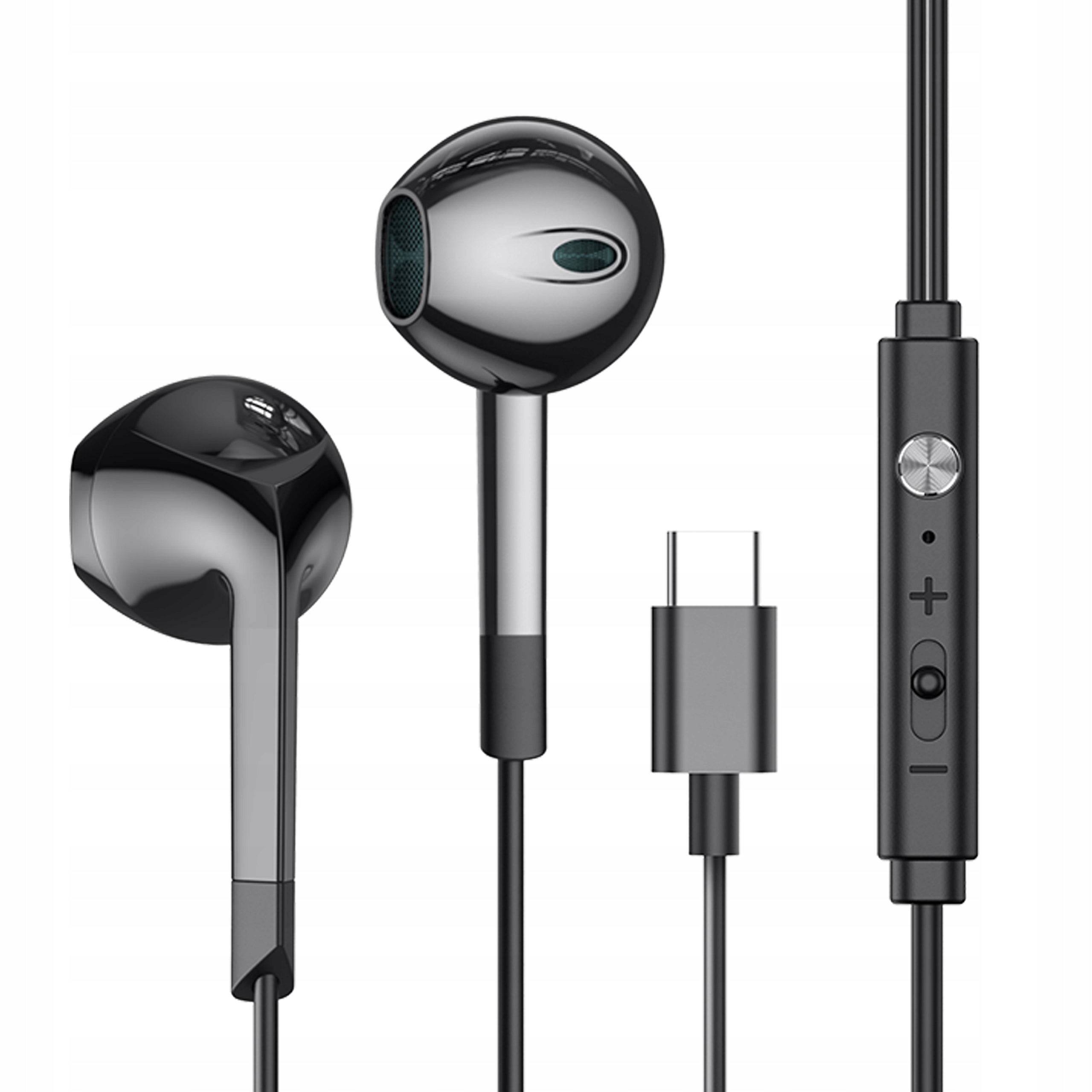 USB-C EARBUDS WIRED MICROPHONE VOLUME CONTROL X-BASS