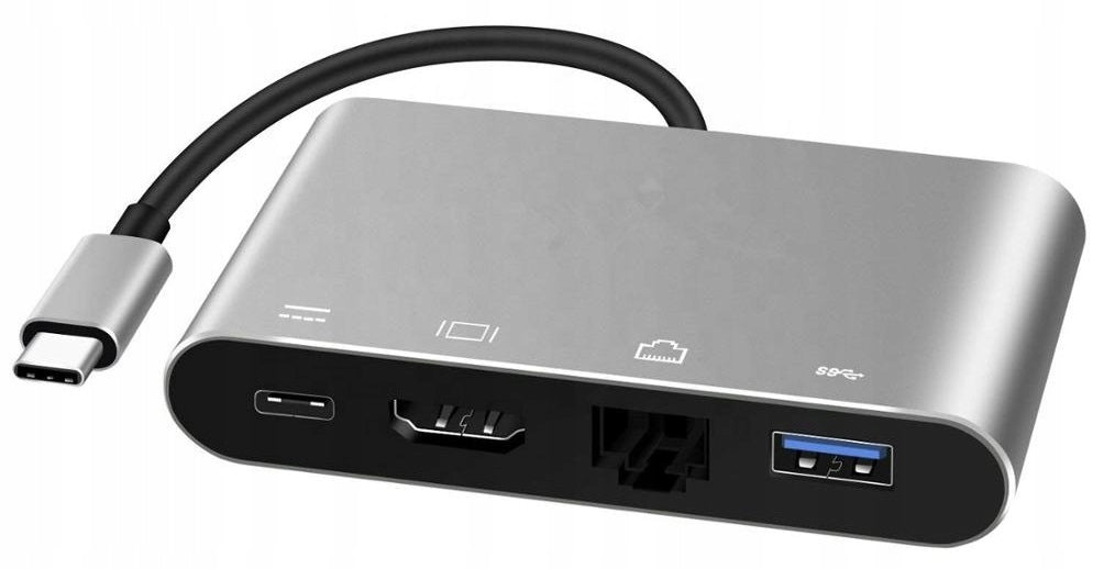 USB-C HDMI 4K 3840*2160 LAN RJ45 5Gbps PD HUB Docking Station up to 100Mbps