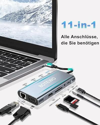 USB C HUB DOCKING STATION 11 IN 1 HDMI 4K VGA FOR MACBOOK HOME GIFT Manufacturer code SWC5908151998533