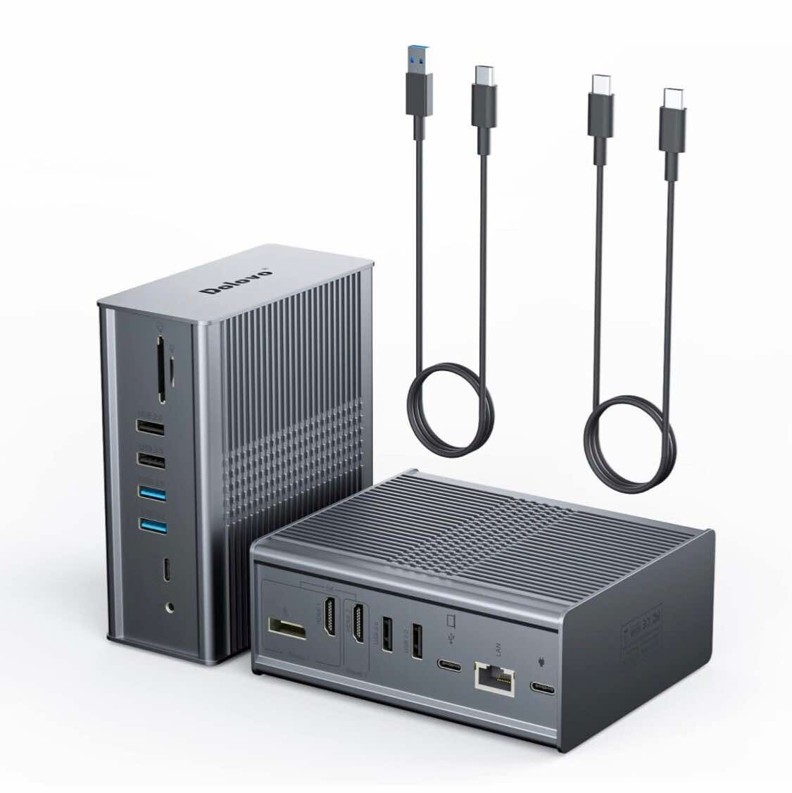 USB C HUB Docking Station 16in1 HDMI Charging 100W