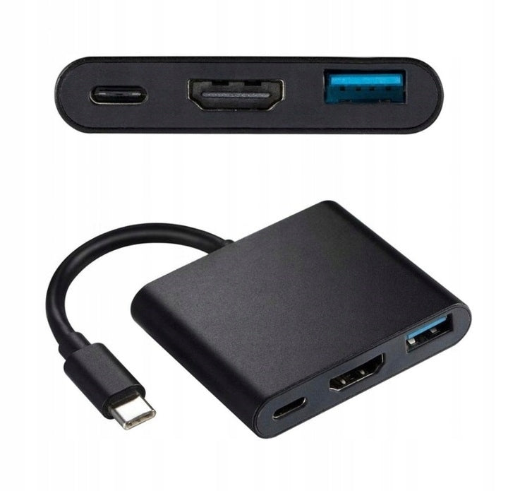 USB-C HUB Docking Station HDMI Adapter 4k USB 3.0 PD to Windows Linux Mac