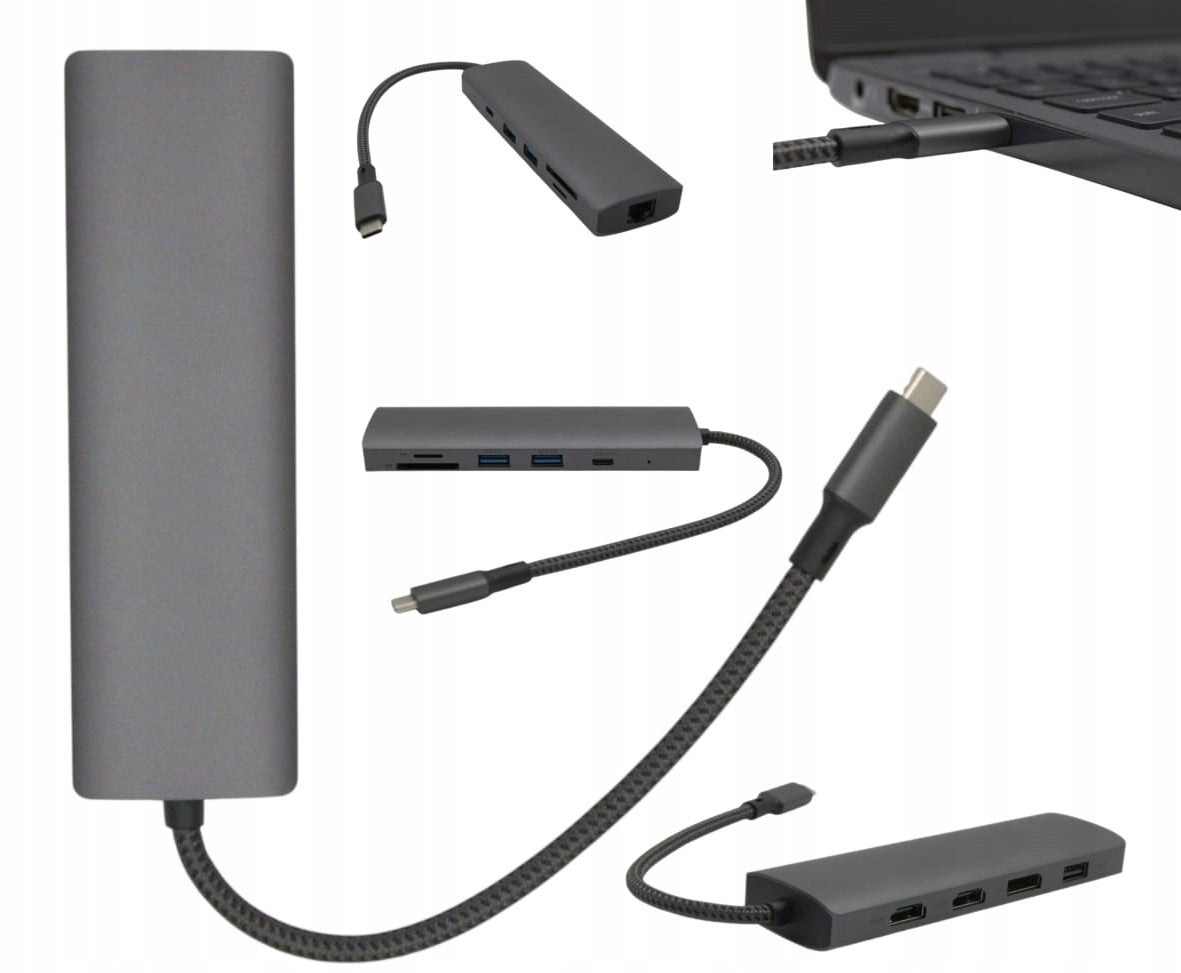 USB-C Hub for 2 Monitors Docking Base Station for DELL Ultrabook Notebook