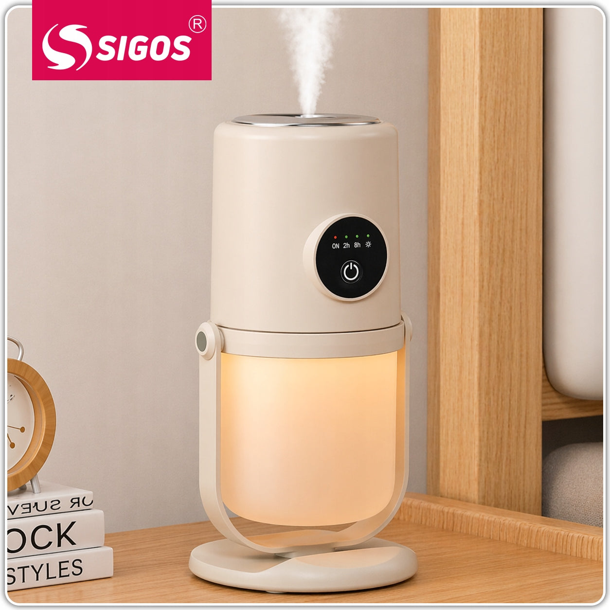 USB-C LED Air Humidifier 2in1 Night Light Quiet Diffuser Aromatherapy Model Nawilżacz Powietrza Lampa Nocna