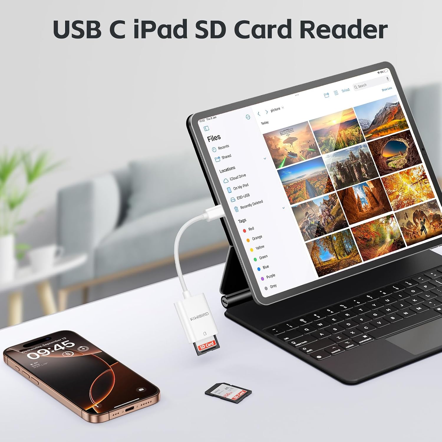USB C MICRO SD TO Type C OTG CARD READER for SDHC SDXC TF UHS-I Cards Packaging status original