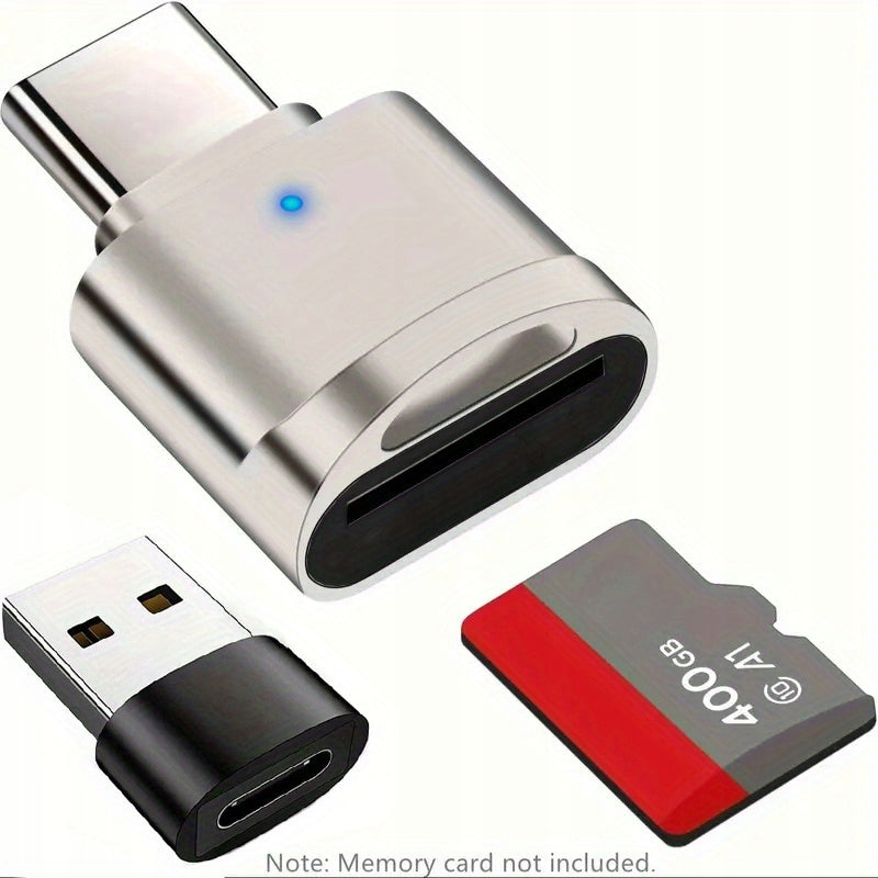 USB-C Metal SD/TF Card Reader, High-Speed Portable for Phone, Computer Car Manufacturer NoName
