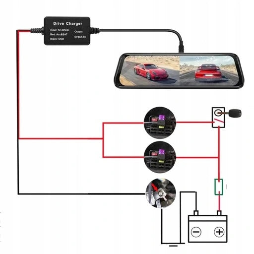USB-C POWER ADAPTER FOR 12-24V CAR CAMERAS Model 6953133266710