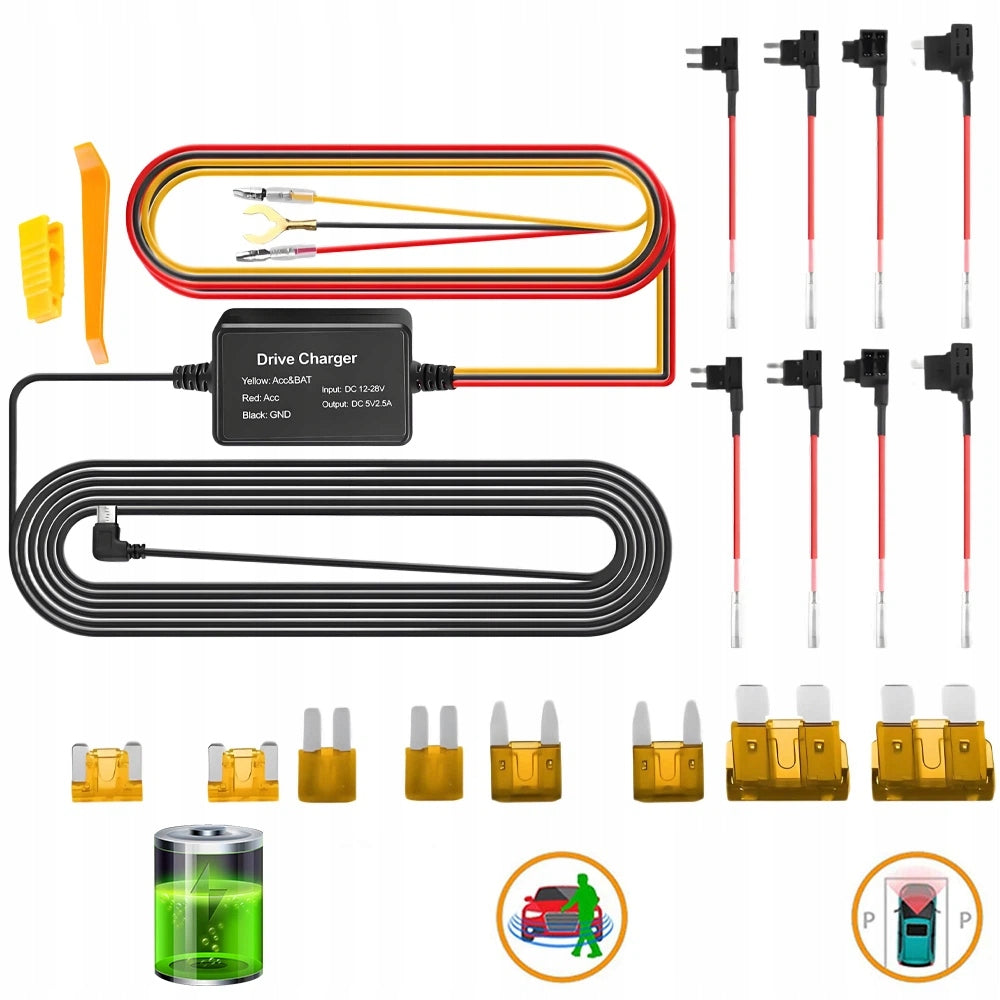 USB-C POWER ADAPTER FOR CAR CAMERAS 12-24V SET ADAPTER