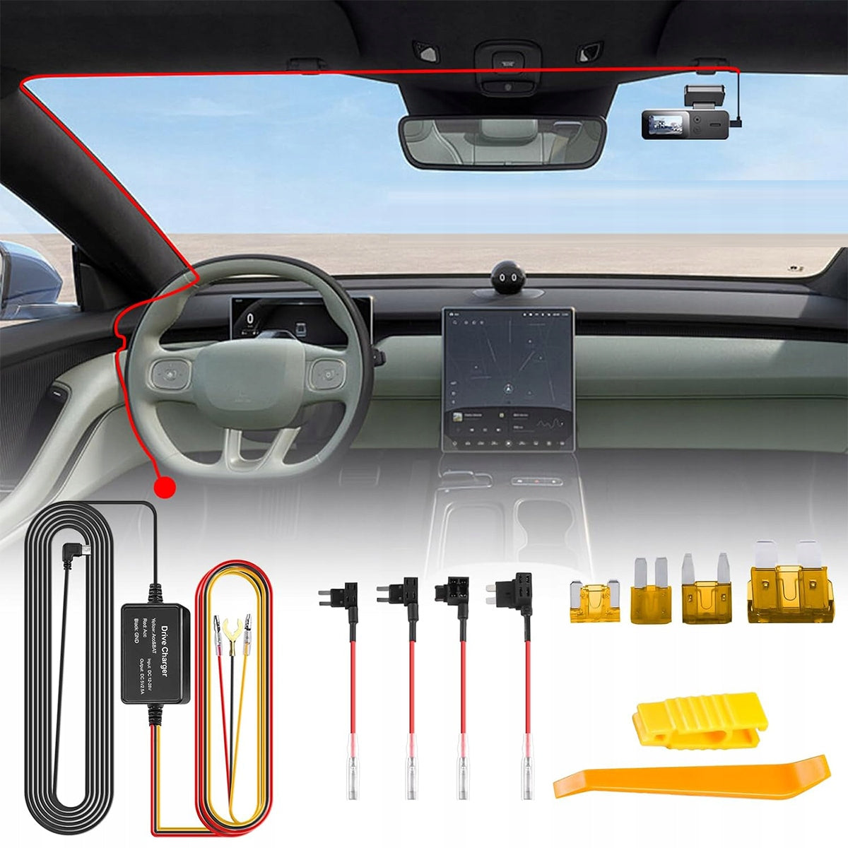 USB C POWER ADAPTER FOR CAR CAMERAS 12-24V TO 5V 2,5A Brand no brand