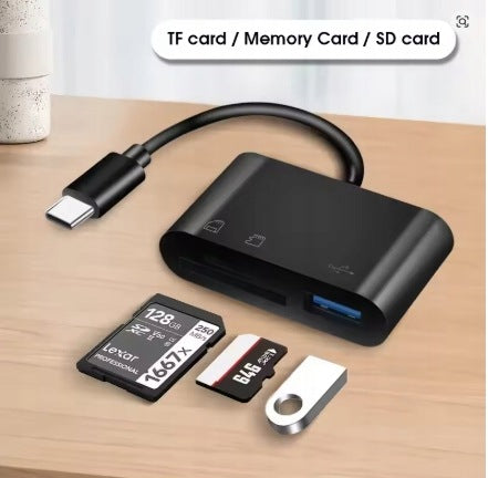 USB-C TO SD/TF/USB3.0 480Mbps CARD READER Manufacturer no brand
