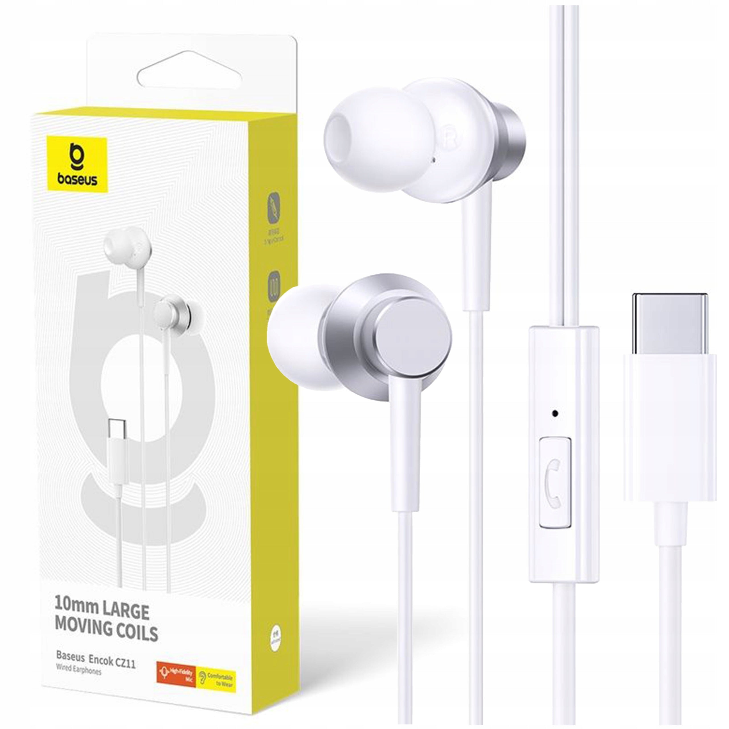 USB-C TYPE C BASEUS IN-EAR HEADPHONES Encok CZ11 WITH MICROPHONE