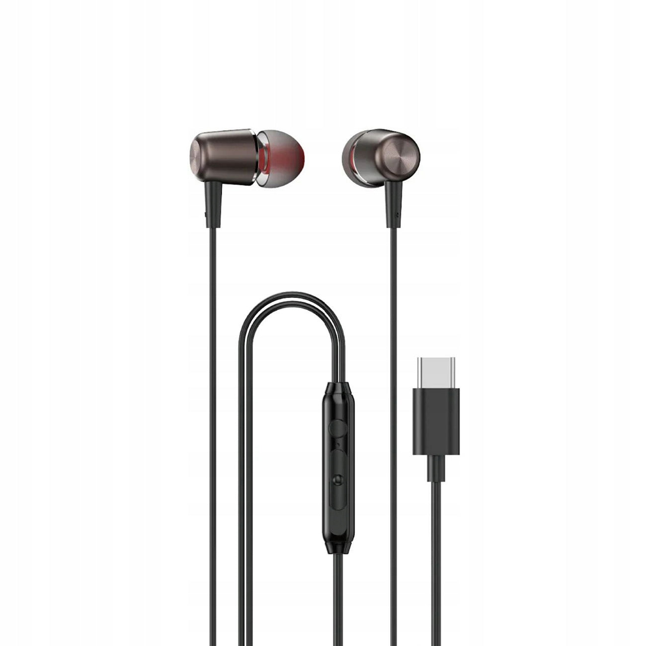 USB-C WIRED EARBUDS 1.2 m BLACK Dudao Packaging status original