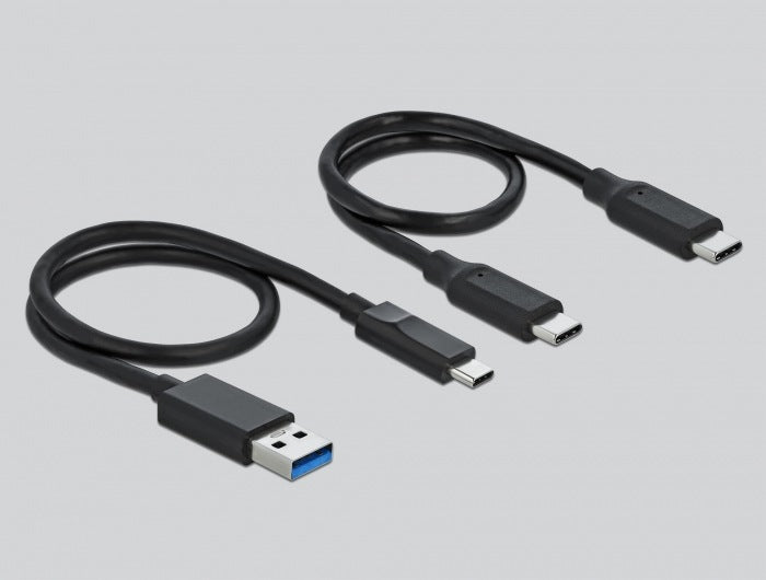 USB C card reader fast SD cards + USB hub USB A USB C ports Delock 91754 Packaging status original