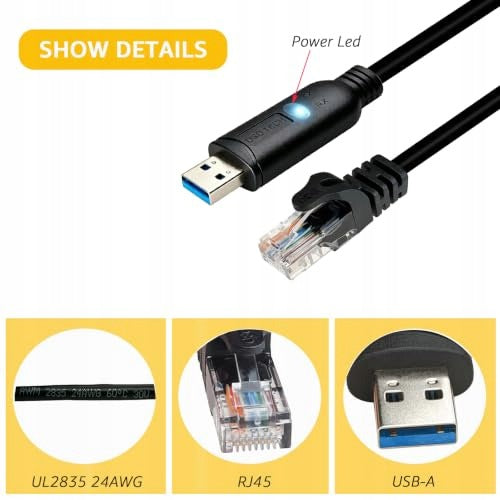 USB CABLE 3.0 RJ45 ETHERNET 1000MBPS 1 8M FOR LAPTOP PC MAC CABLE Manufacturer code SWC5908201482159