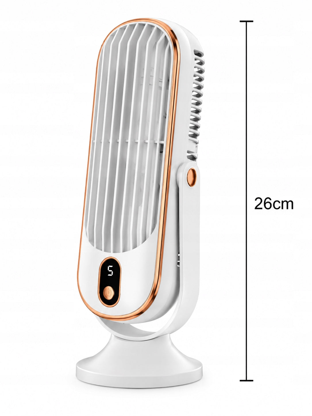 USB Desk Fan - Powerful, Quiet, Portable, Adjustable, 5 Speeds