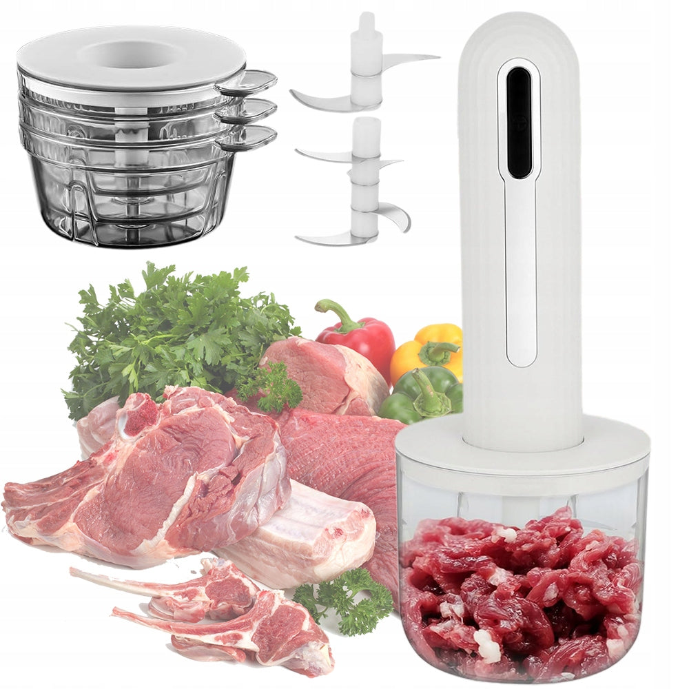 USB ELECTRIC CHOPPER 1300MAH WITH 4 CUPS FOR MEAT AND VEGETABLES